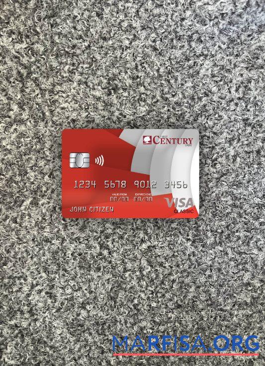 Blank USA Georgia Gainesville First Century bank visa classic card photolook front example